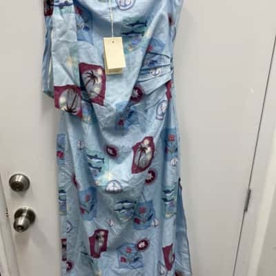 Kivari Womens  Size XXL Midi Dress Blue 