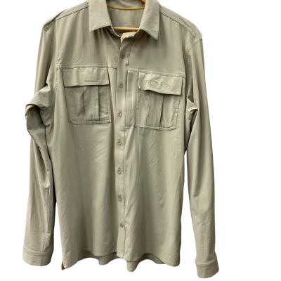 Mountain Designs Mens  Size M Long Sleeve Shirt Beige 