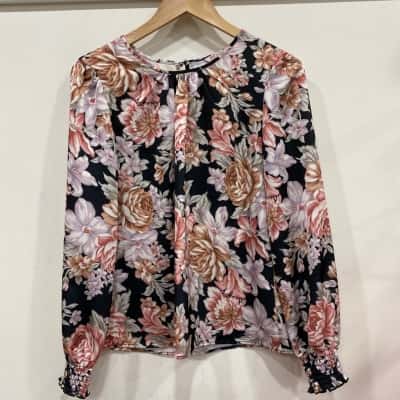 Review Womens  Size 12 Long Sleeve Top Floral / Multicoloured 