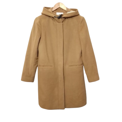 Trenery Women's Size XS Wool-blend Brown Hooded Coat