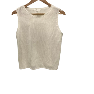 Little Lies Womens  Size M Sleeveless Top Cream 
