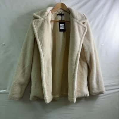 Ava & Ever Womens Size 12 Fleece Jacket Cream BNWT