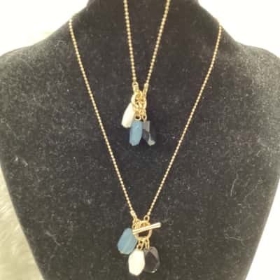  Womens Bracelet / Necklace Black  / Blue / Gold / White 