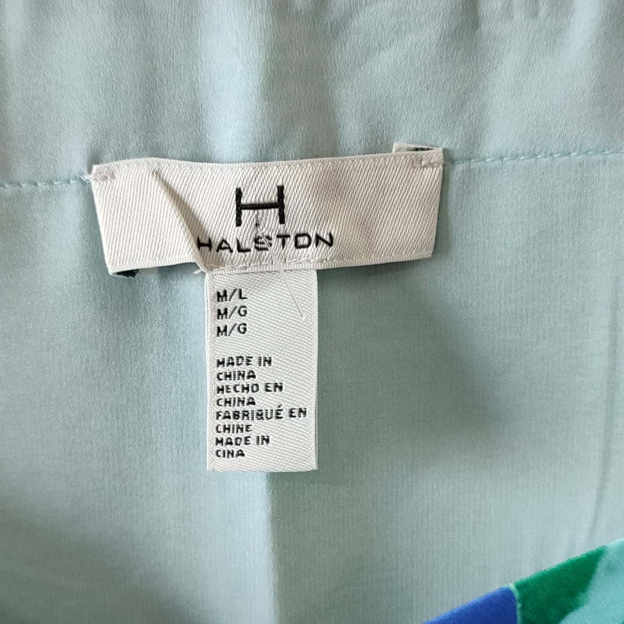 Halston Size M/L Caftan Blue / Green (s)