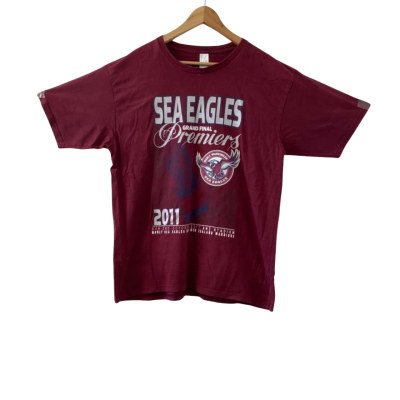 NRL 2011 Manly Sea Eagles Men's Premiers New Rugby League Football T-Shirt Size XL