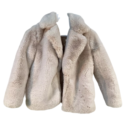 Target Kids Size 12 Faux Fur Jacket Cream 