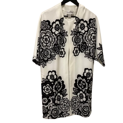Joseph Ribkoff Womens Black & White Pattern Open Jacket Size 14