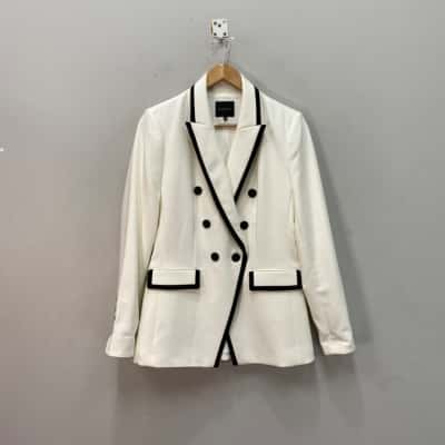 Portmans Womens  Size 10 Blazer Black  / Off White 