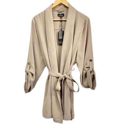 Trent Nathan Beige Open Cardigan Size 16 