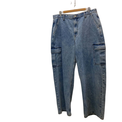 Meshki Women's  Size XXL Wide Leg Jeans Blue 