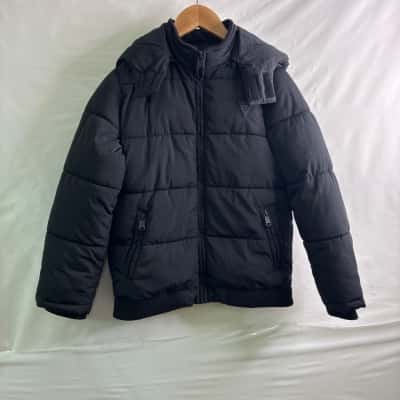 Guess Kids Size 10 Puffer Jacket Black  