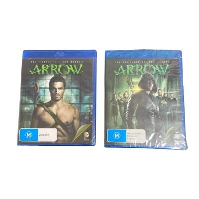 Arrow: The Complete First and Second Season on Blu-Ray Bundle (Sealed)