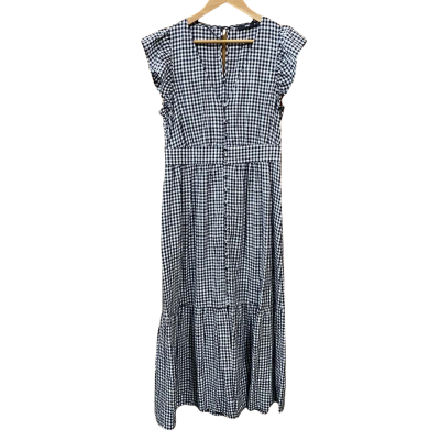 Sportsgirl Black/White Gingham Maxi Dress Size 10