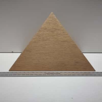 Vintage Large Wooden Geometric Pyramid Sculpture Decorative Display Base