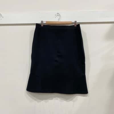 Laura Ashley Womens  Size 12 Midi Skirt Black  