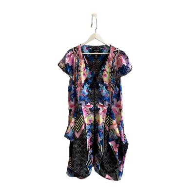 City Chic Womens Size XL Short Sleeve Midi Dress Floral