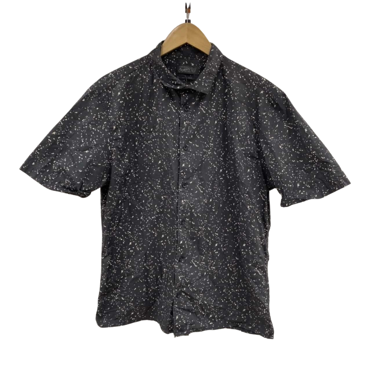 Jack & Jones Mens Size XL Short Sleeve Grey / Polka Dot / White