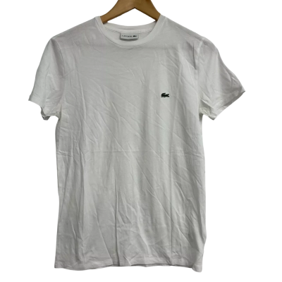 Lacoste Mens Size S White T-Shirt