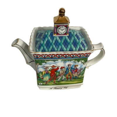 Vintage Saddler teapot round of golf