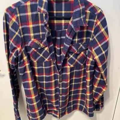 Mountain Designs Kids  Size 14 Top  Blue / Purple / White / Yellow 