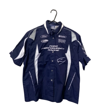 Ford FPR Womens  Size 18 Short Sleeve Shirt Navy Blue 