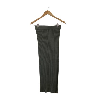 Petal + Pup Womens  Size S / M Midi Skirt Ribbed Green 