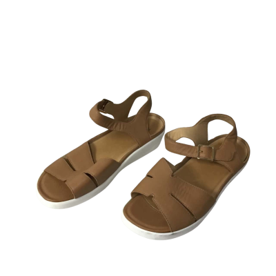 Ziera Womens Size 41 Tan Brown Leather Super Support Sandals 
