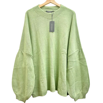 Autograph Sage Green Puff Sleeve Knit Jumper Size 2XL