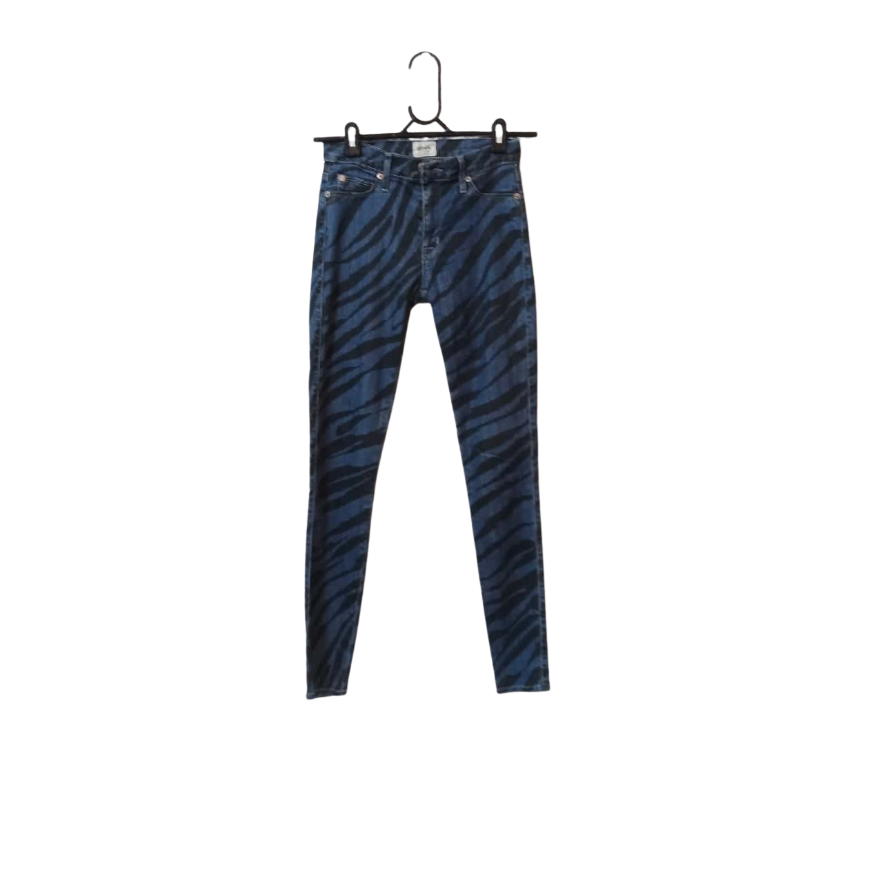 HUDSON Womens Black Animal Print Skinny Jeans main image 1