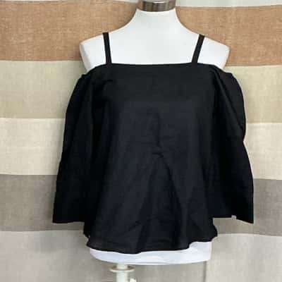 Country Road Womens  Size XXS Off-the-shoulder Top Black  