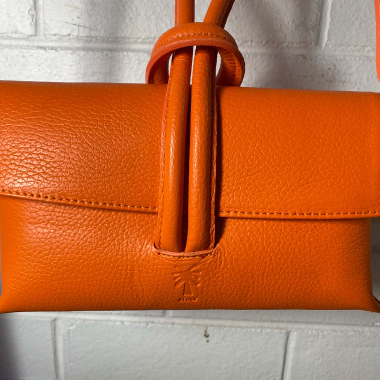 Marlafiji Womens Leather Cross Body Bag Orange (s)