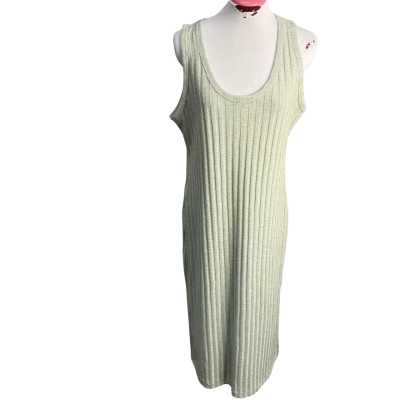 H&M Womens  Size M Midi Dress Olive 