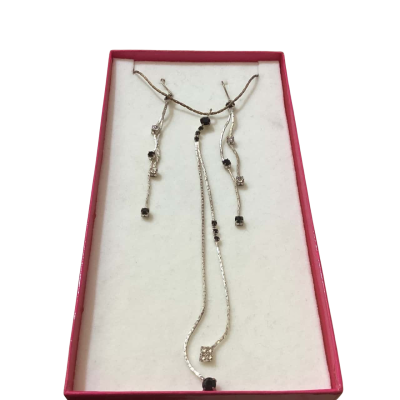Rampage Womens Earrings / Necklace Silver Set