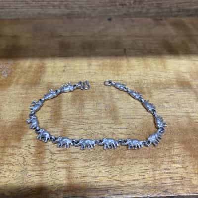 Silver Elephant 18cm Bracelet