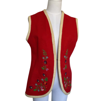  Unisex European Embroidered Vest - Size 42 (or 12 / 14 ) L / M 