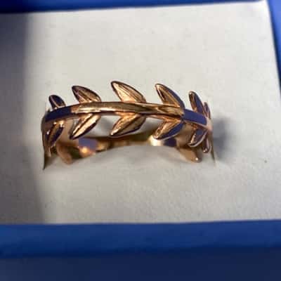 Sterling silver rose gold plated ring 