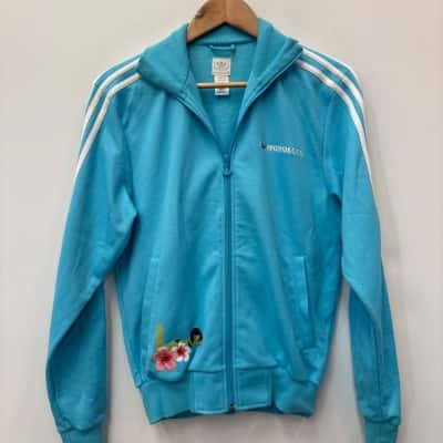 Adidas Womens zipup jacket  Size S Blue / White 
