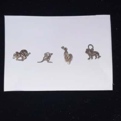 4 Little Charms for Bracelet 