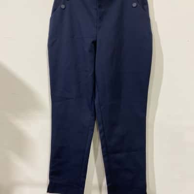 Portmans Womens  Size 14 Ankle Length Pants Navy Blue RRP$99.95