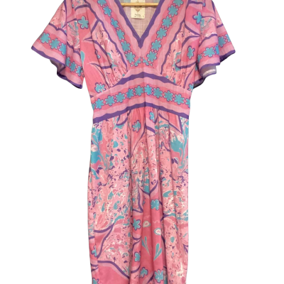 Paisley the label dress  Size M Blue / Pattern / Pink  / Purple 