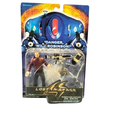 Lost in Space - Sabotage-Action Dr. Smith with magnet attack claw-strike spider. Made by Trendmasters in 1997.