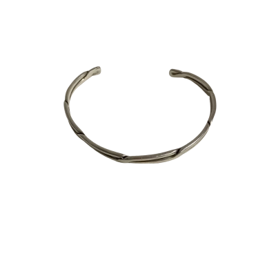  Womens 925 Sterling Silver Adjustable Cuff Bangle 