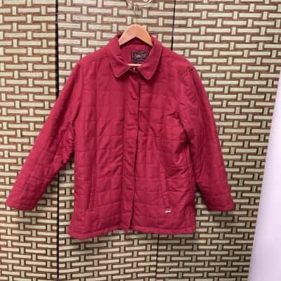 Driza-Bone Women’s Large Parka Jacket Maroon Outerwear 