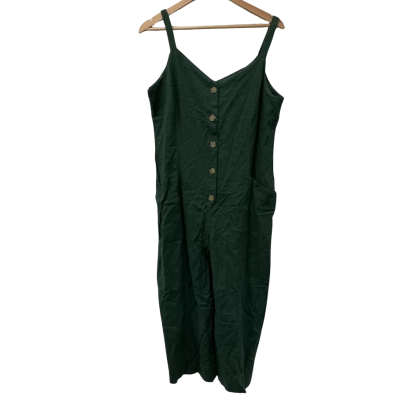 Katies Womens  Size 12 Sleeveless Jumpsuit Green 