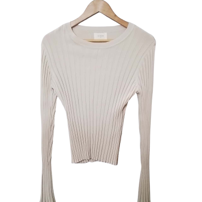 Dissh Womens Size XS Long Sleeve Top Beige 