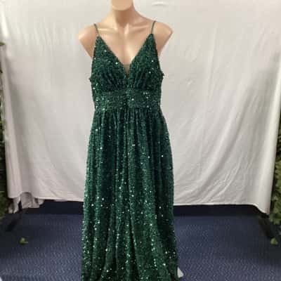  Womens Size 14 Formal Jade Green Dress by Anissa