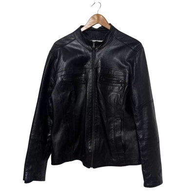 Vera Pelle  Size L Leather Jacket Black  