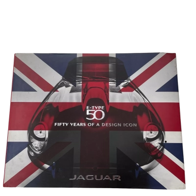 E-type Jaguar 50 year anniversary hardcover book