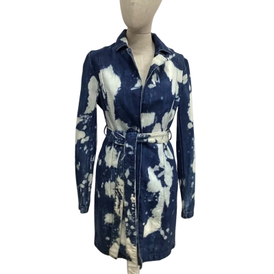  I. Am. Gia.  Size S Long Sleeve Coat Dress Blue 