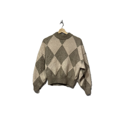 H&M Pringle of Scotland Collaboration Womens Sweater Size M Beige / Grey 